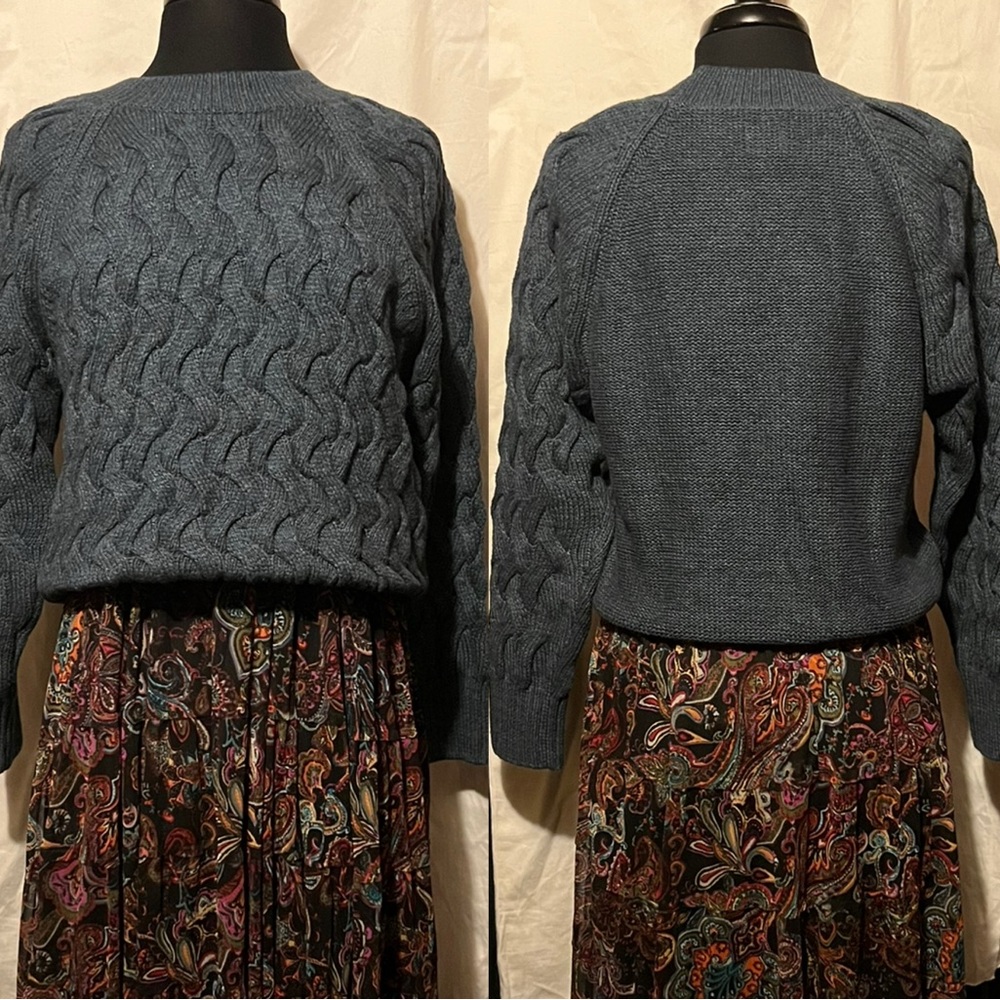 GAP Cable Knit Sweater in Deep Blue